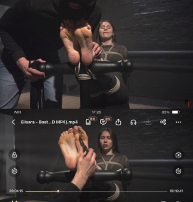 Elisara - Bastinado for her bare feet, pinwheel and foot worship (FULL HD MP4)