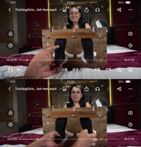 TicklingGirlsVideos C Helpless and locked ticklish feet