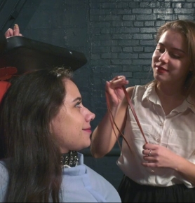 RFStudioProduction C Tonya in Stocks C Cruel tickling her feet by Leya