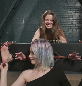 Astrid the Tickler and Leya the Ticklee Part 2 C Barefoot Tickling in Single...